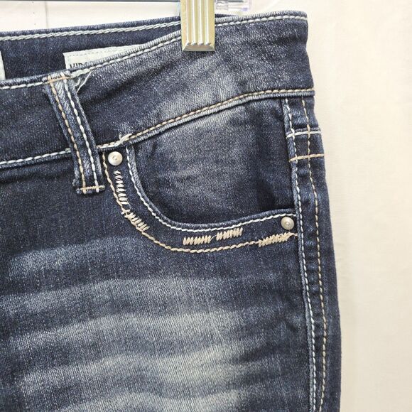 Daytrip Virgo Skinny by Buckle Jeans Ankle Size 28L Dark Wash Casual Distressed - Picture 7 of 13